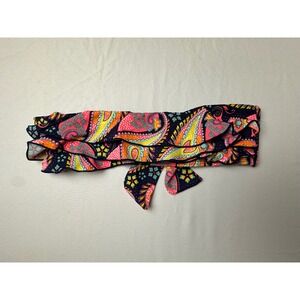 OndadeMar XS‎ Paisley NWT Ruffle Bandeau Bikini Swim Top Colorful Tie